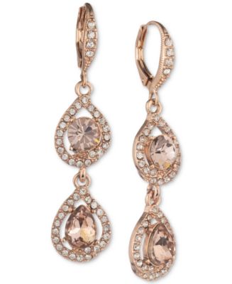 Givenchy Crystal Pear-Shape Double Drop Earrings - Macy's