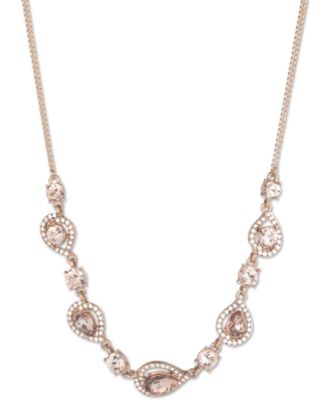 Givenchy - Mixed Crystal Statement Necklace, 16" + 3" extender
