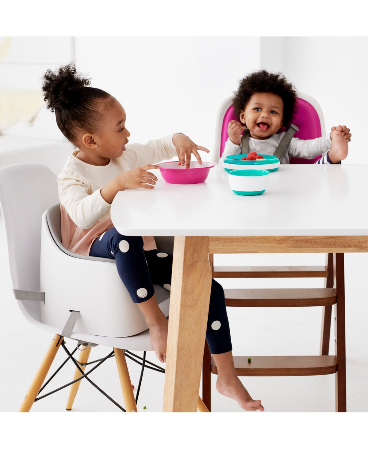 Shop Oxo Tot Nest Booster Seat With Removable Cushion In Grey