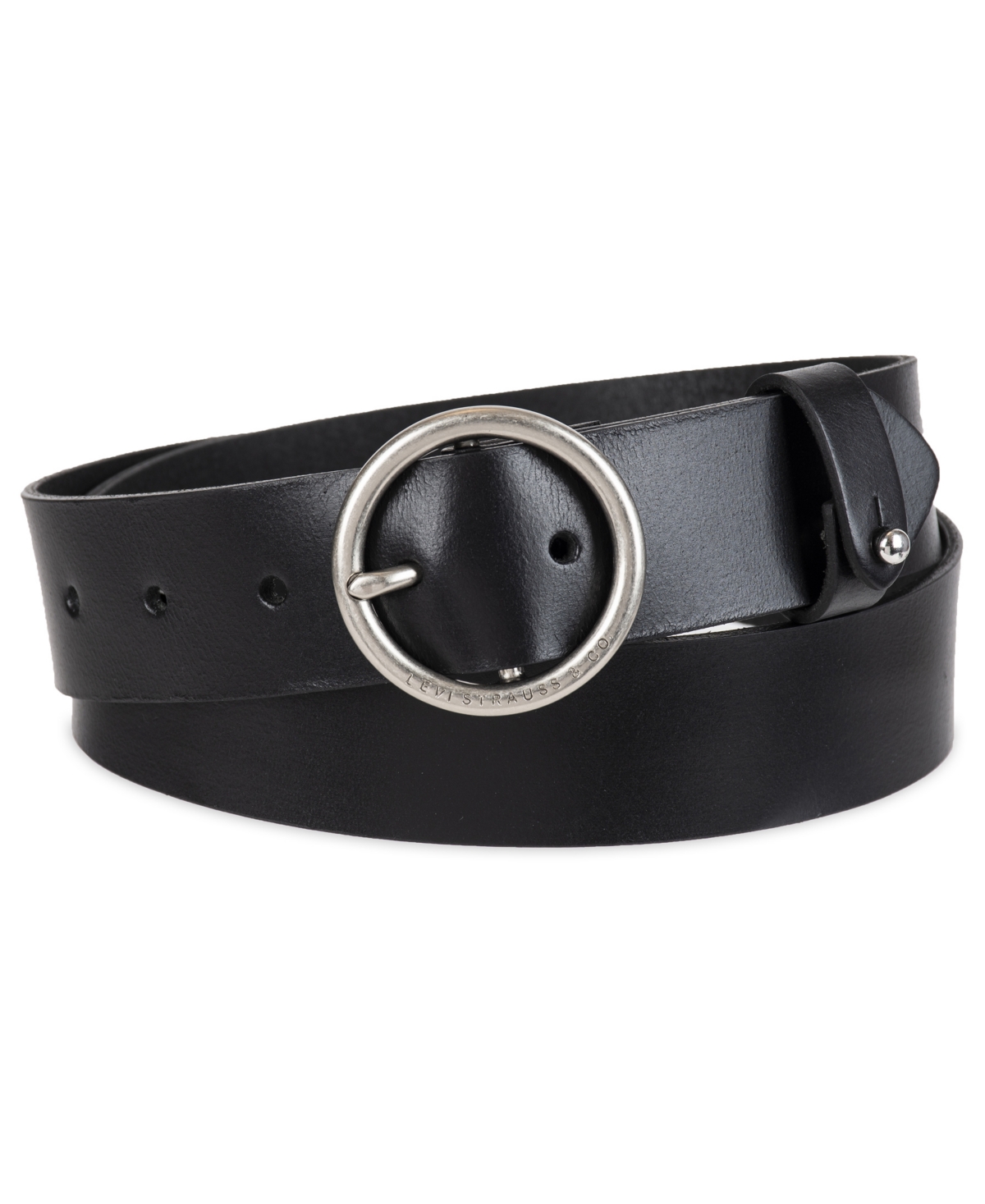Levi's Women's Circular Center Bar Buckle Leather Belt