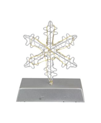 7.5" LED Lighted Wired Snowflake Christmas Stocking Holder