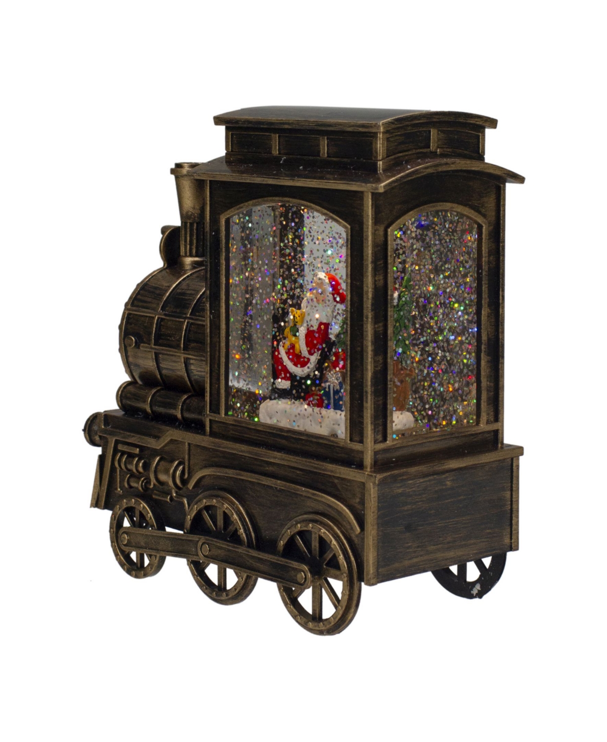 Train Christmas Snow Globe with Santa