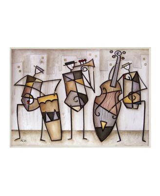 Musical Trio Abstract Modern Painting Wall Plaque Art, 10" x 15"