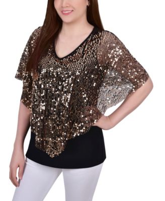 Macy's gold sequin top online