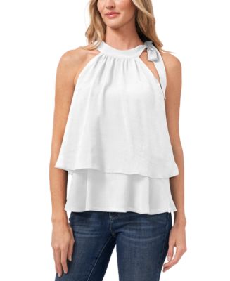 トップス YILON Halter-neck check blouse Generic Womens Silk Satin Halter Tops Casual Sleeveless