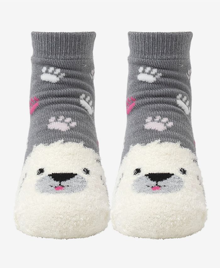 Cuddl Duds Little Girls Low Cut Slipper Socks & Reviews Underwear