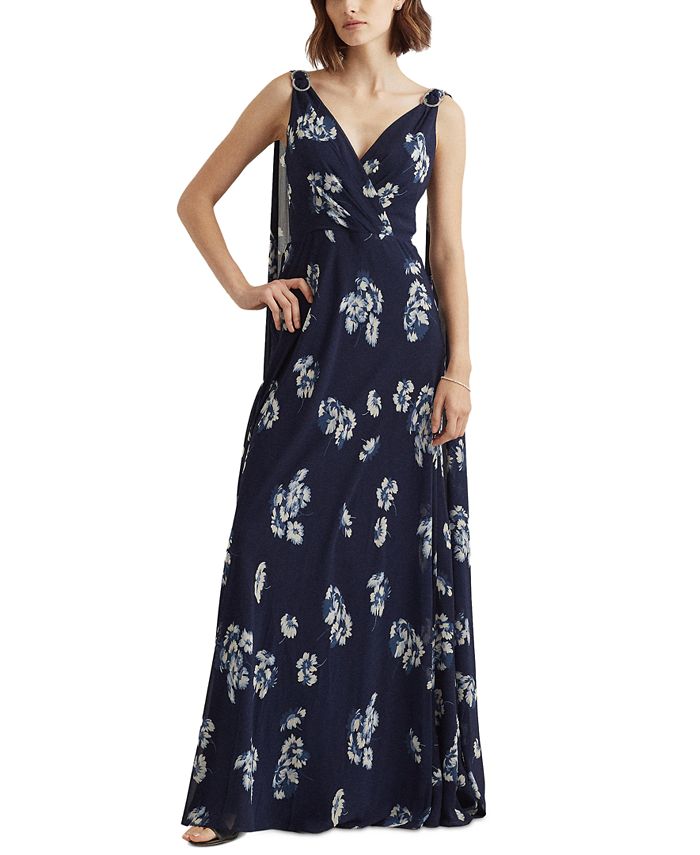 Lauren Ralph Lauren Floral Crinkled Georgette Gown & Reviews - Dresses -  Women - Macy's