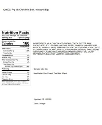 1 LB Valentine's Heart Wrapped Milk Mint Box of Chocolates