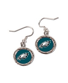 Women's Philadelphia Eagles Round Dangle Earrings