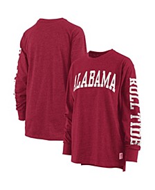 Women's Crimson Alabama Crimson Tide Two-Hit Canyon Long Sleeve T-shirt