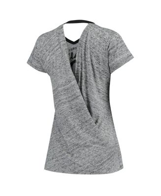 Женская черная футболка с V-образным вырезом на спине San Francisco Giants Hail Mary 5690₽