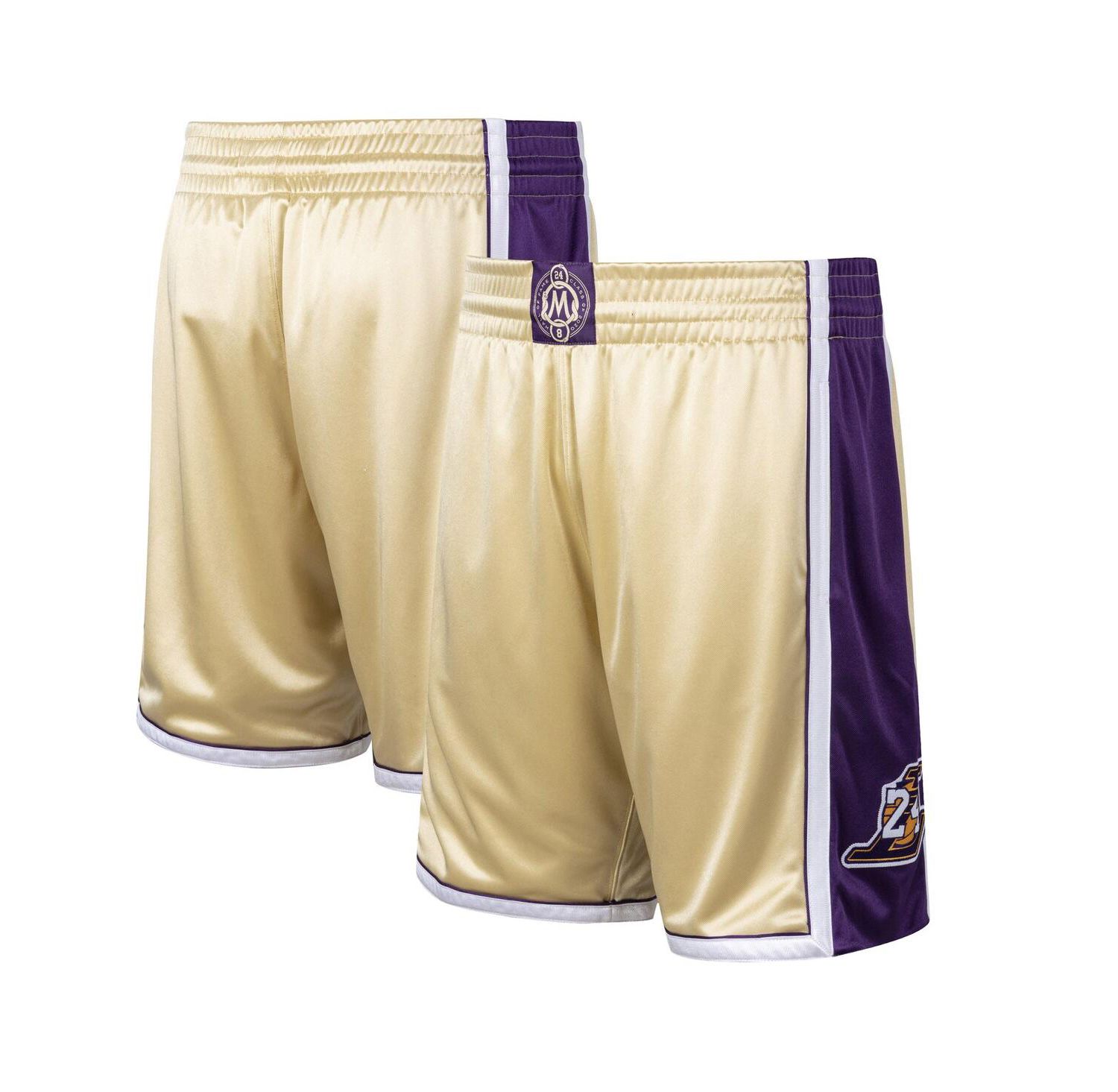 Men's Kobe Bryant Gold-Tone Los Angeles Lakers Hall of Fame Class of 2020 Authentic Hardwood Classics Shorts