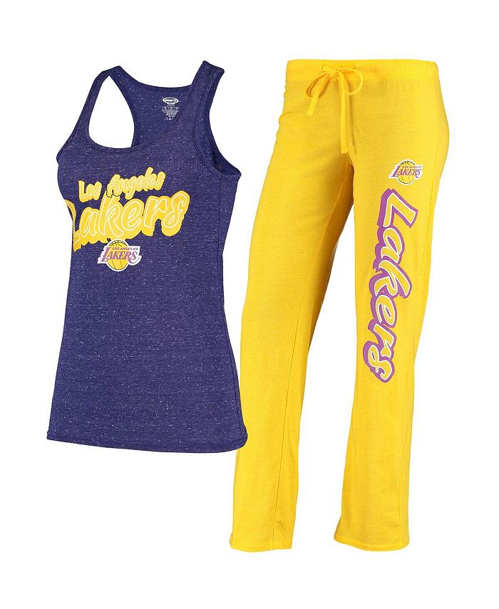 Concepts Sport Women's Gold, Purple Los Angeles Lakers Racerback Tank ...