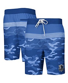 Men's Blue Dallas Mavericks Wave Camo Quick-Dry Swim Trunks