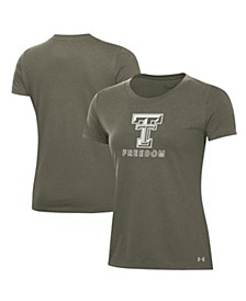 Women's Olive Texas Tech Red Raiders Freedom Performance T-shirt