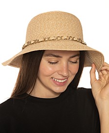 Marled Chain-Trim Short-Brim Floppy Hat, Created for Macy's