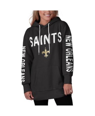 Women's Black New Orleans Saints Extra Point Pullover Hoodie