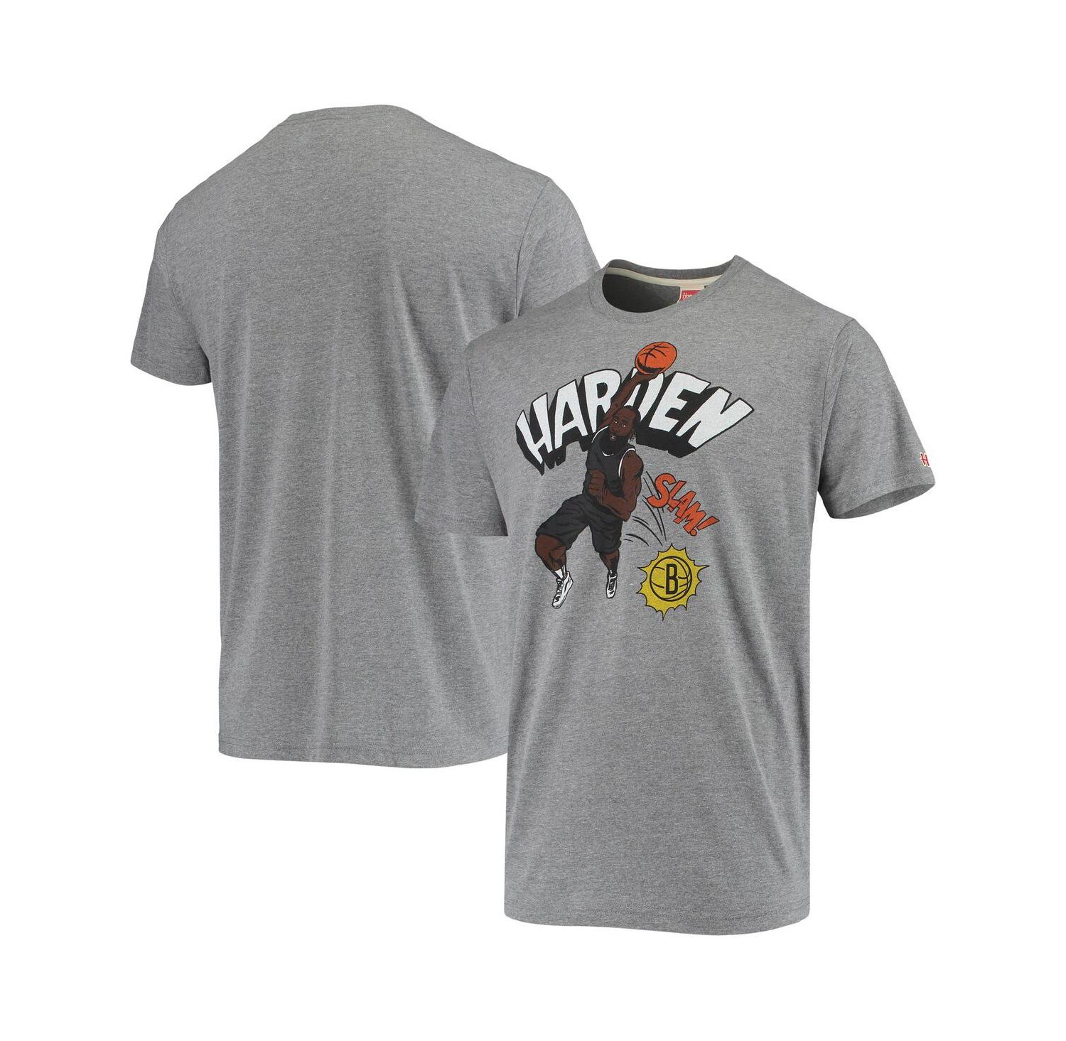 Men's James Harden Heather Gray Brooklyn Nets Comic Book Player Tri-Blend T-shirt