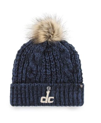 Womens Navy Washington Wizards Meeko Cuffed Knit Hat with Pom 5090₽