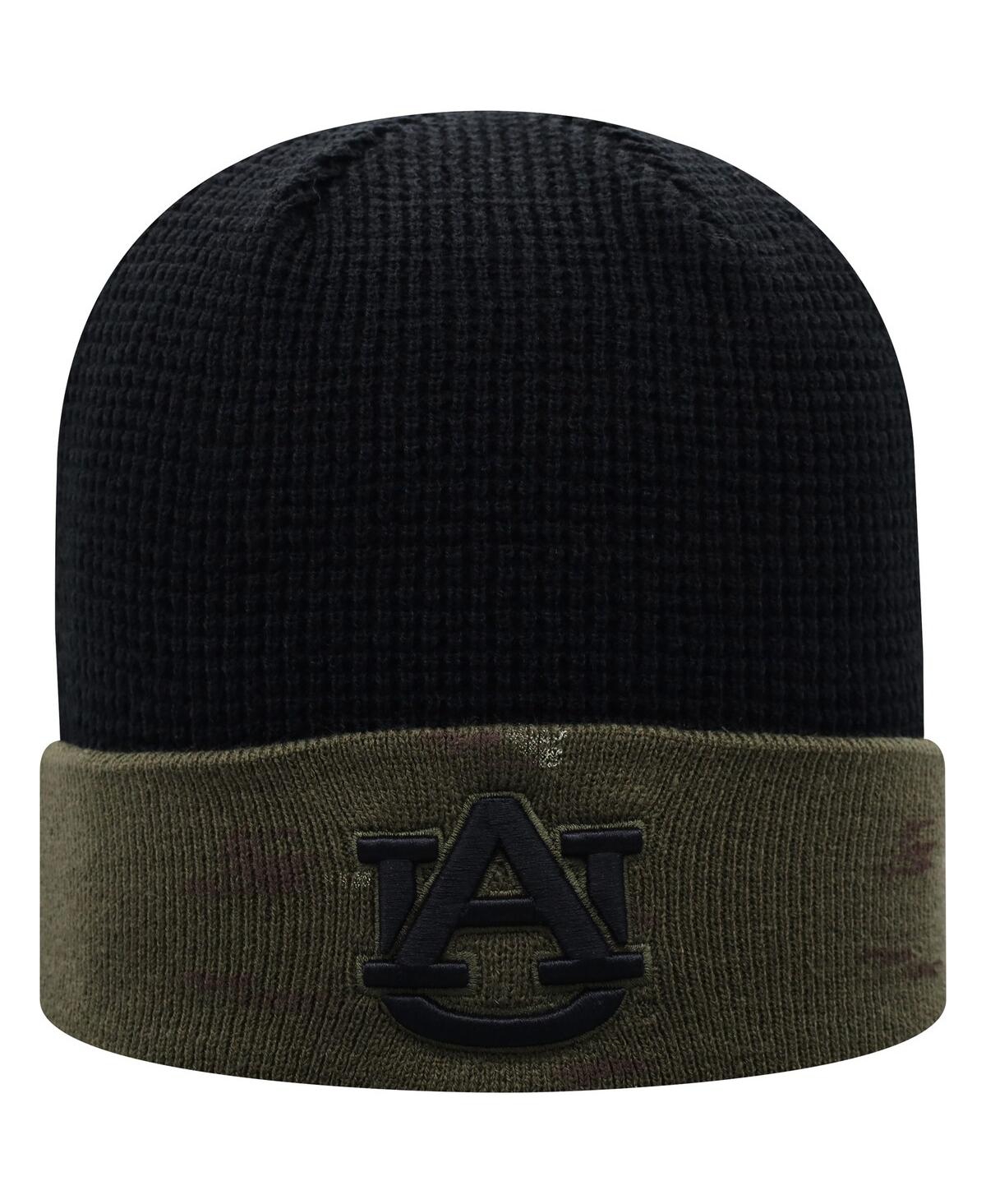 Top Of The World Men's Olive And Black Auburn Tigers Oht Military-inspired Appreciation Skully Cuffed Knit Hat In Olive,black