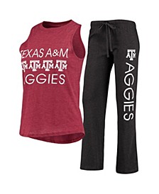 Women's Maroon, Black Texas A&M Aggies Team Tank Top and Pants Sleep Set