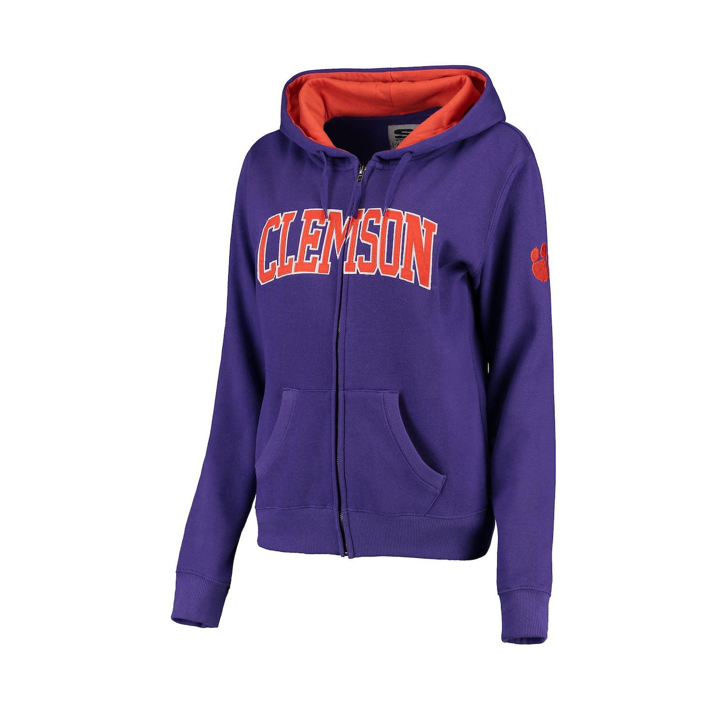 Women's Clemson Tigers Arched Name Full-Zip Hoodie