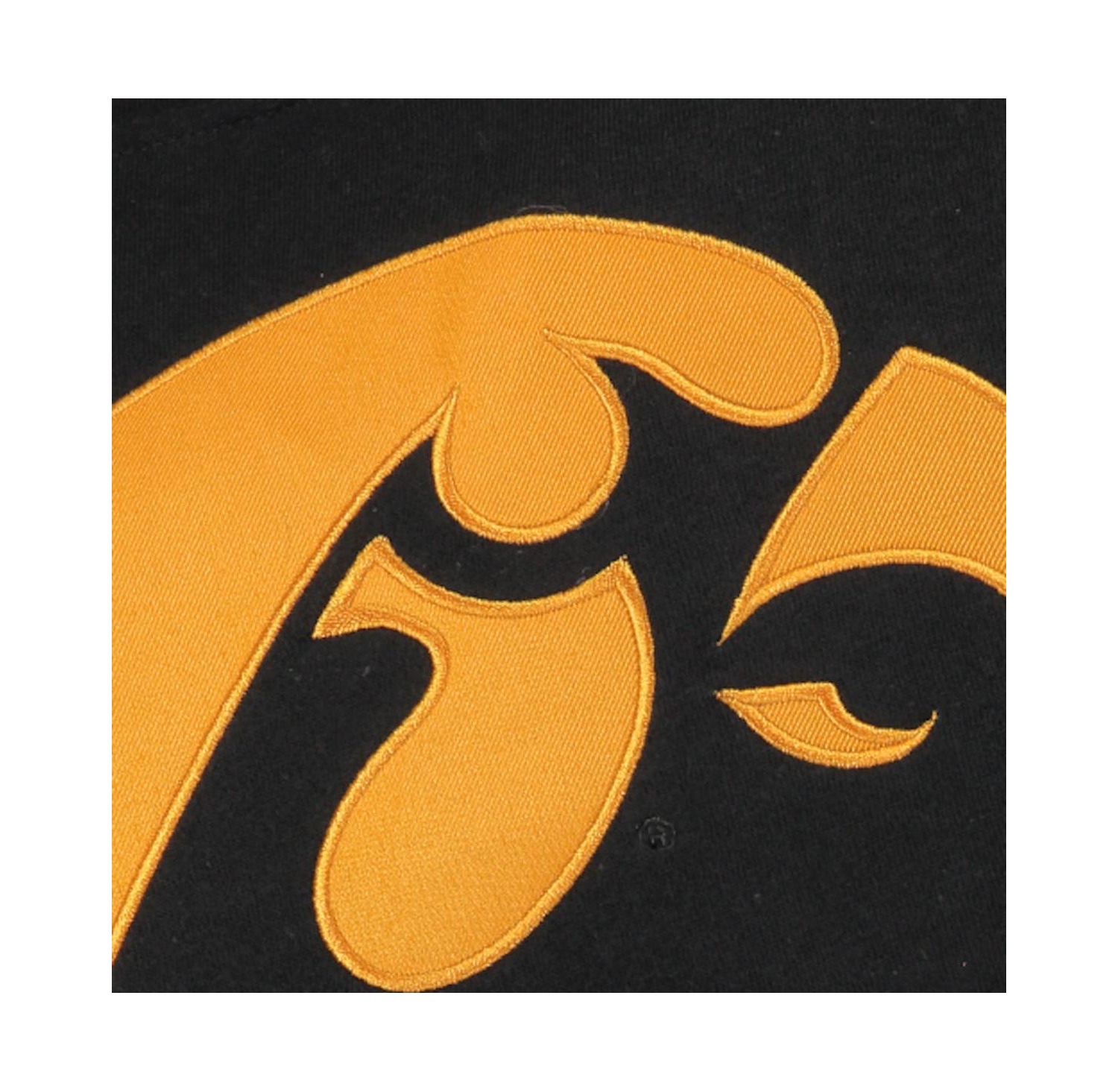 Big Boys Black Iowa Hawkeyes Big Logo Pullover Hoodie