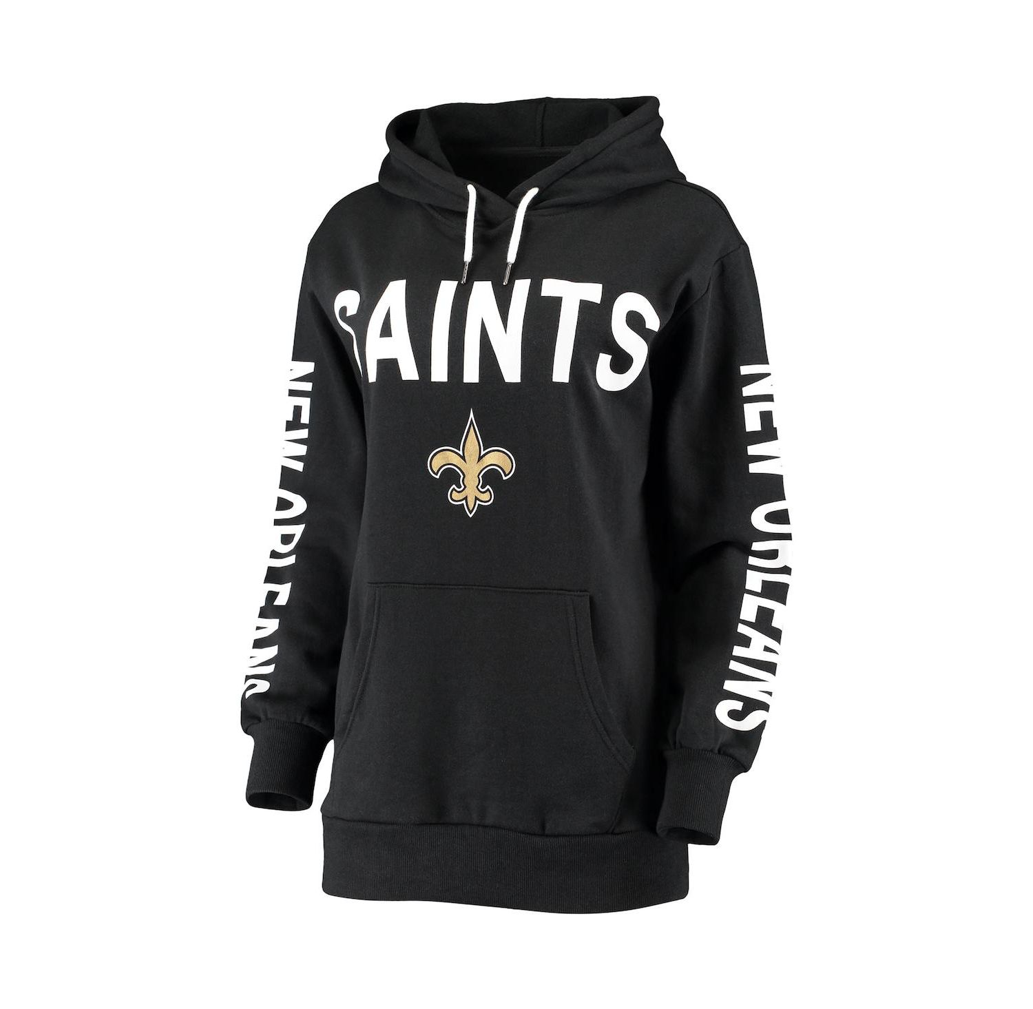 Women's Black New Orleans Saints Extra Point Pullover Hoodie