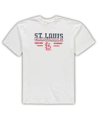 Men's White, Navy St. Louis Cardinals Big and Tall Pinstripe Sleep Set