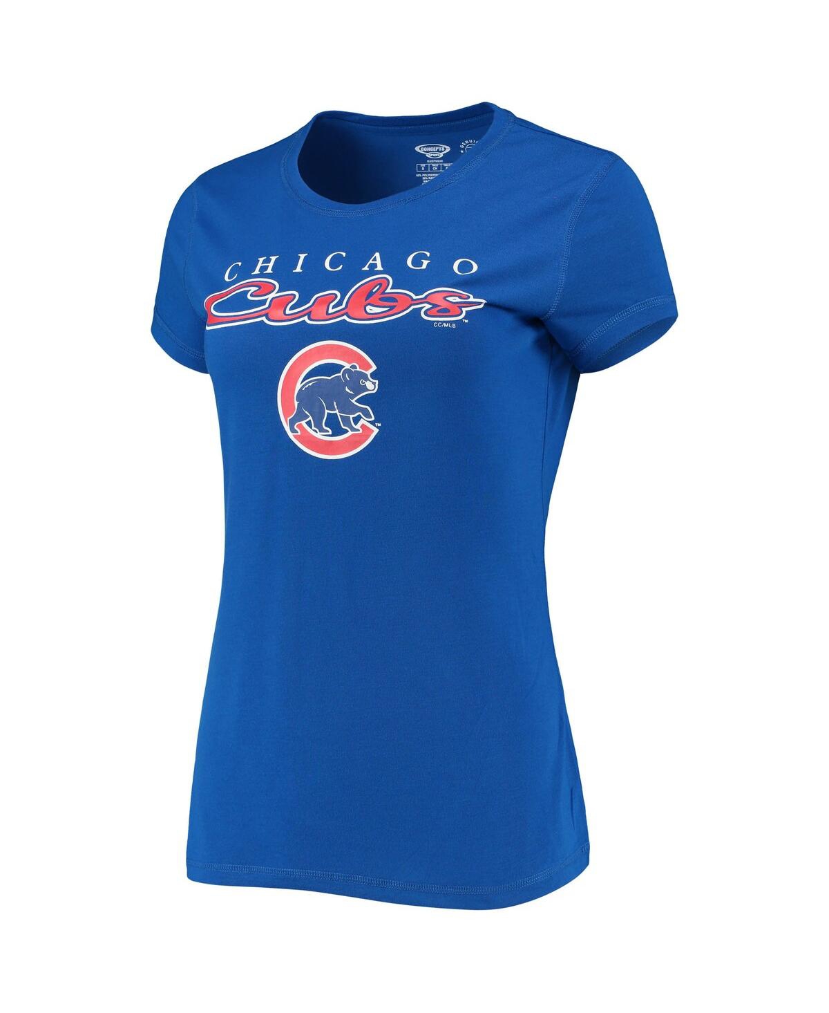 Concepts Sport Women's Royal, Red Chicago Cubs Lodge T-shirt And Pants Sleep Set In Royal,red