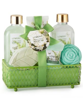 Magnolia Tuberose Home Spa Bath Kit and Body Care Gift Set, 7 Piece ...