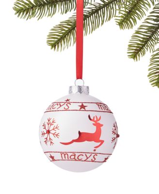 Macy's Glass Macy's Ball Ornament, Created for Macy's - Macy's