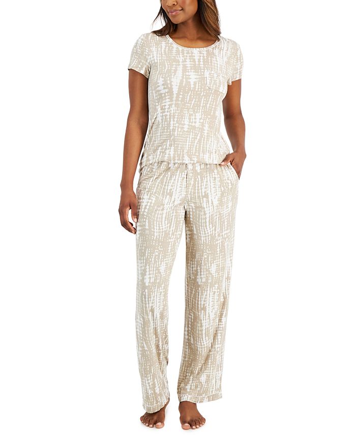 Alfani Knit Pajama Set, Created for Macy's - Macy's