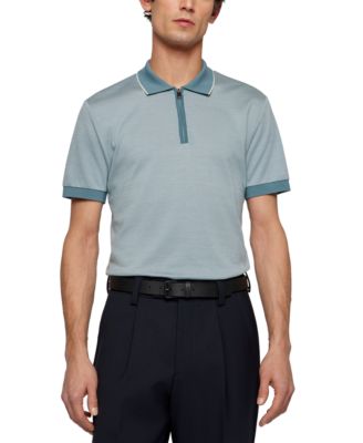 slim fit dress slacks Black with White Trim Luxury Touch Cotton and Cashmere Quarter Zip Swe –  Collars & Co main image 0