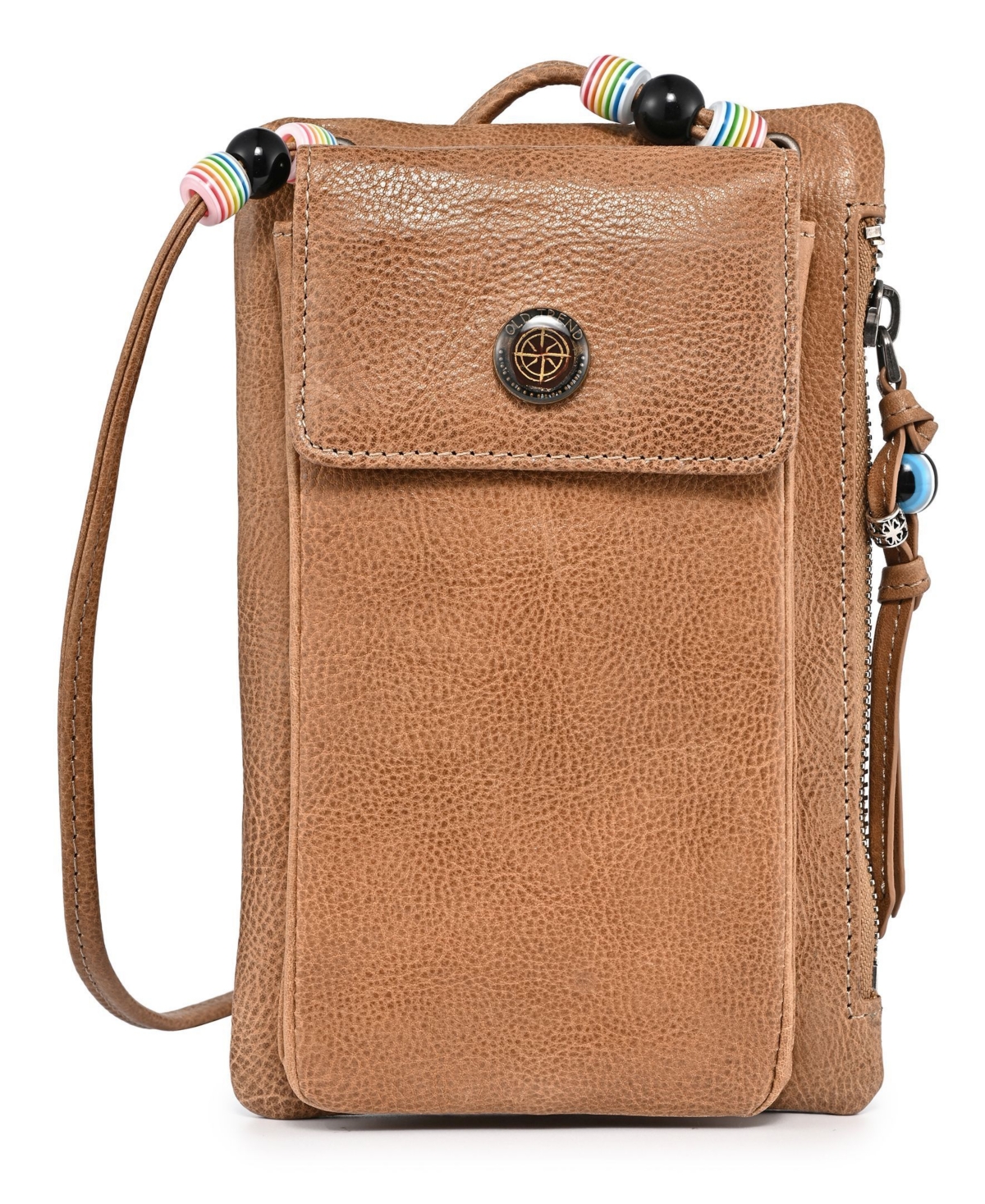 Women's Genuine Leather Northwood Phone Carrier - Tan