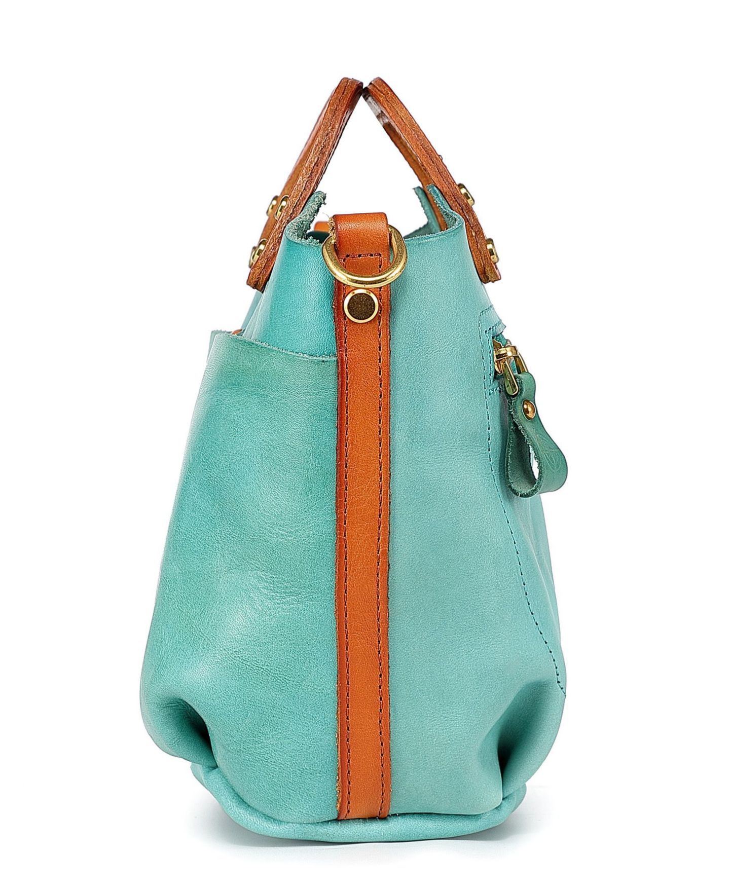 Женская сумка OLD TREND Genuine Leather Sprout Land Mini, цвет: Аквамариновый — фото 8