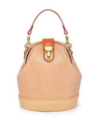 Women's Genuine Leather Doctor Bucket Crossbody Convertible Bag