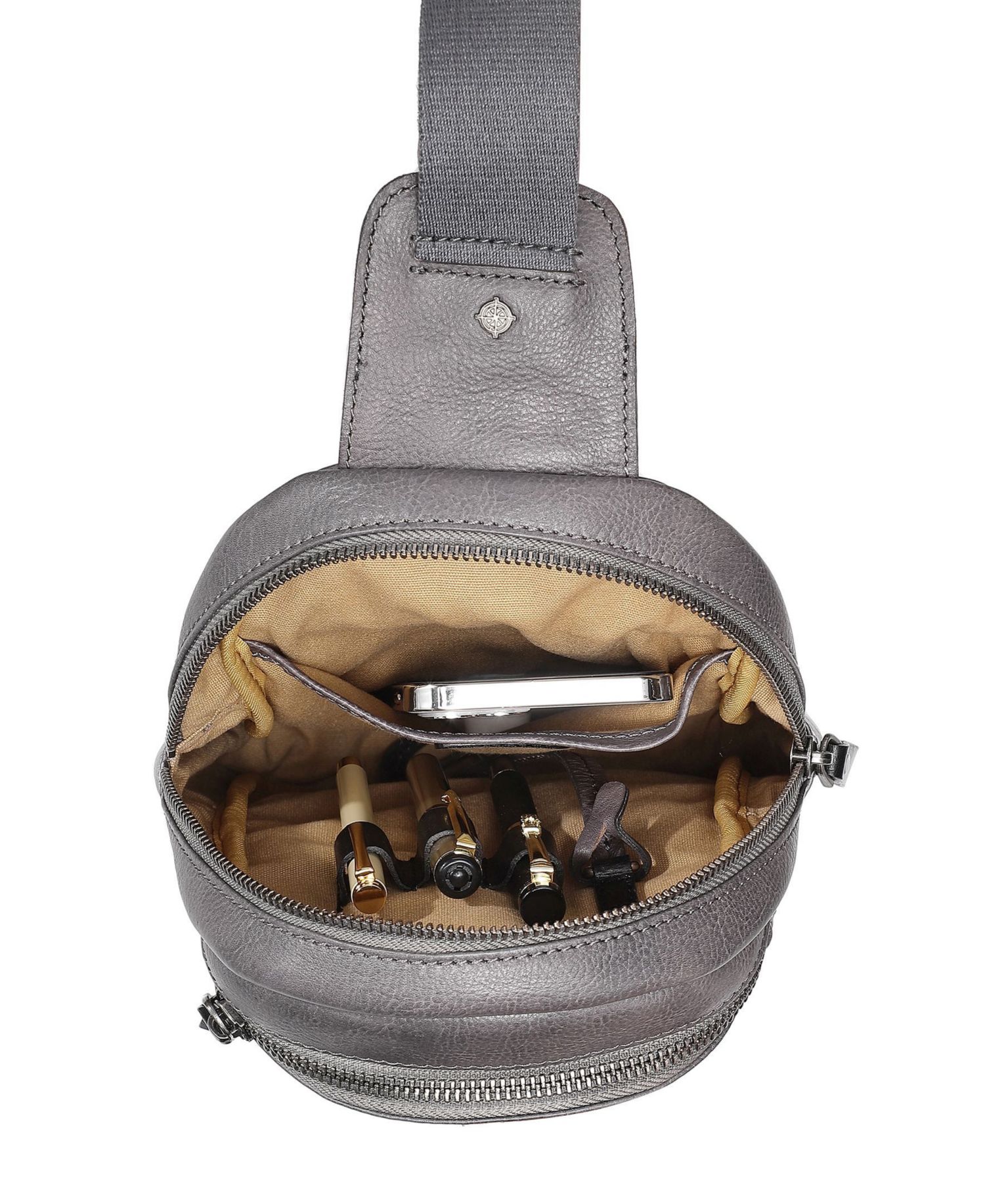 Sun-Wing Leather Sling Bag