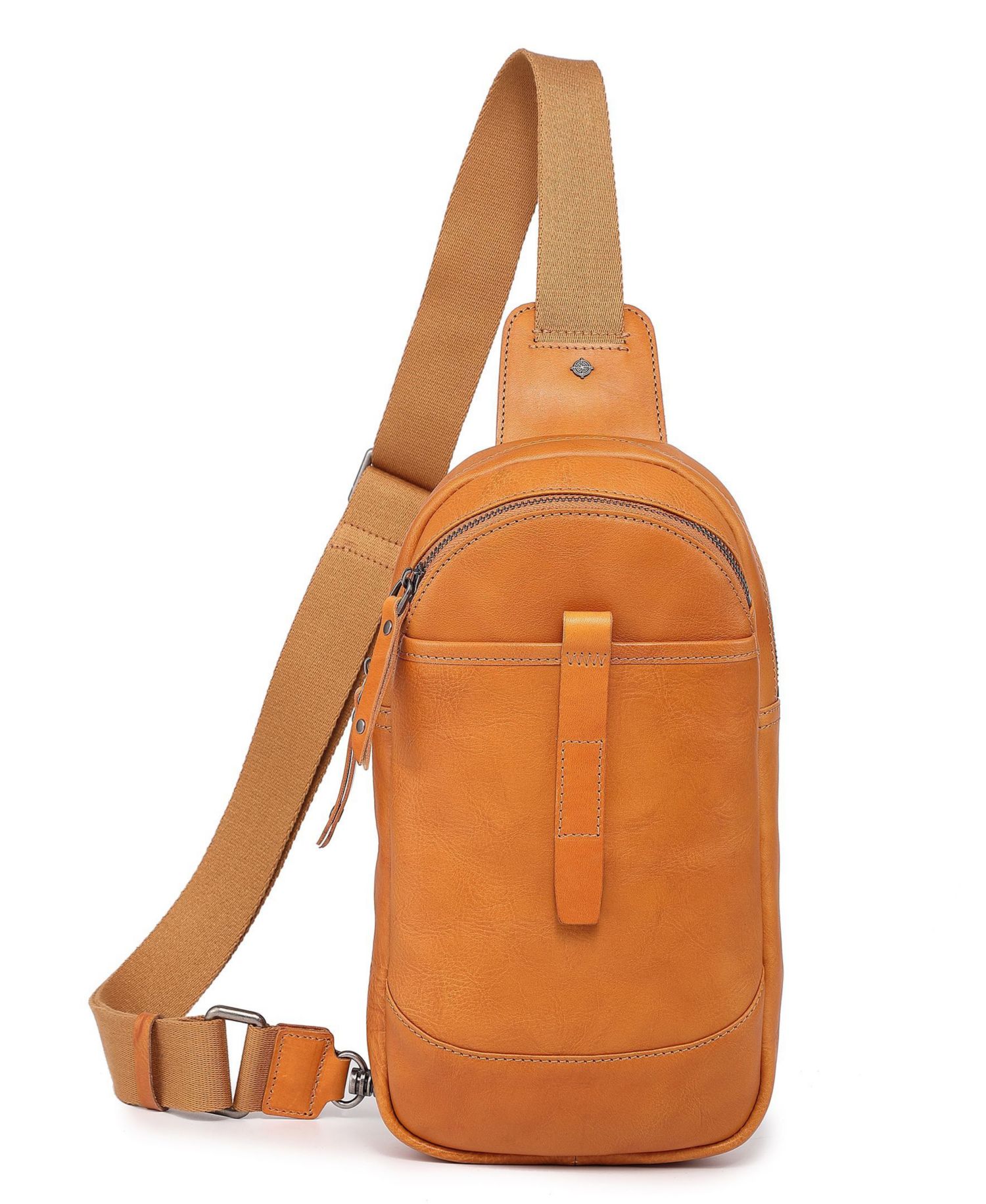 Sun-Wing Leather Sling Bag