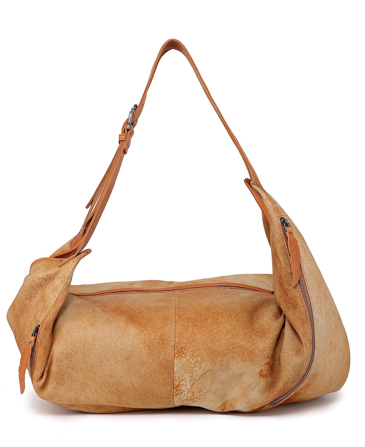 Women's Genuine Leather Dorado Hobo Convertible Backpack - Tan