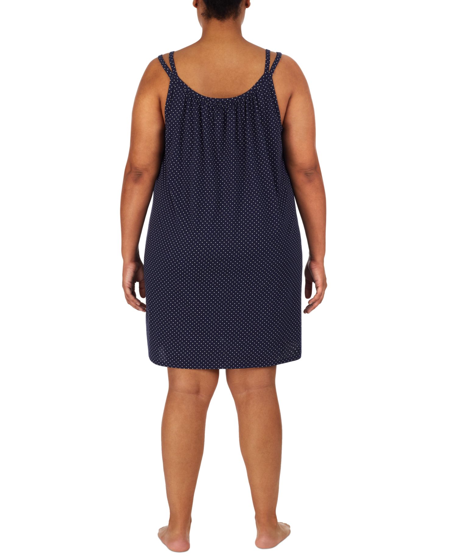 Cotton Knit Double-Strap Nightgown