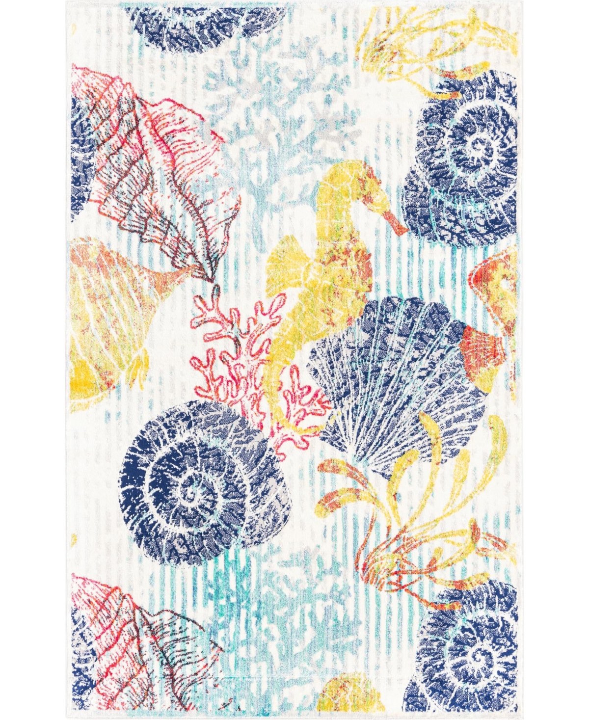 Closeout! Bayshore Home Beau Seahorse Area Rug