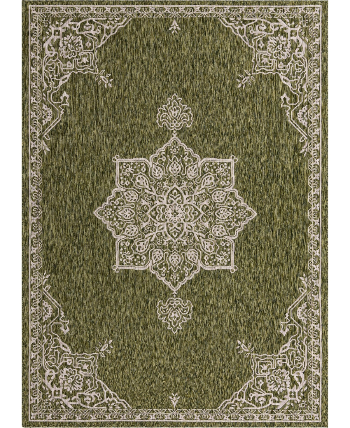 Bayshore Home Outdoor Bh Pashio Traditional Ii Antique 7' X 10' Area Rug In Green