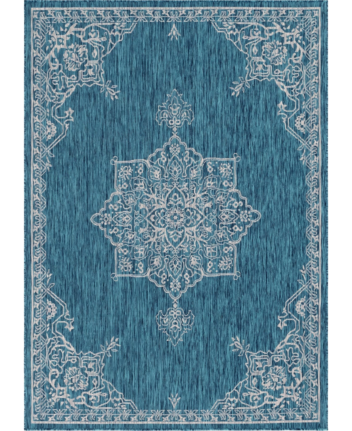 Bayshore Home Outdoor Bh Pashio Traditional Ii Antique 7' X 10' Area Rug In Teal