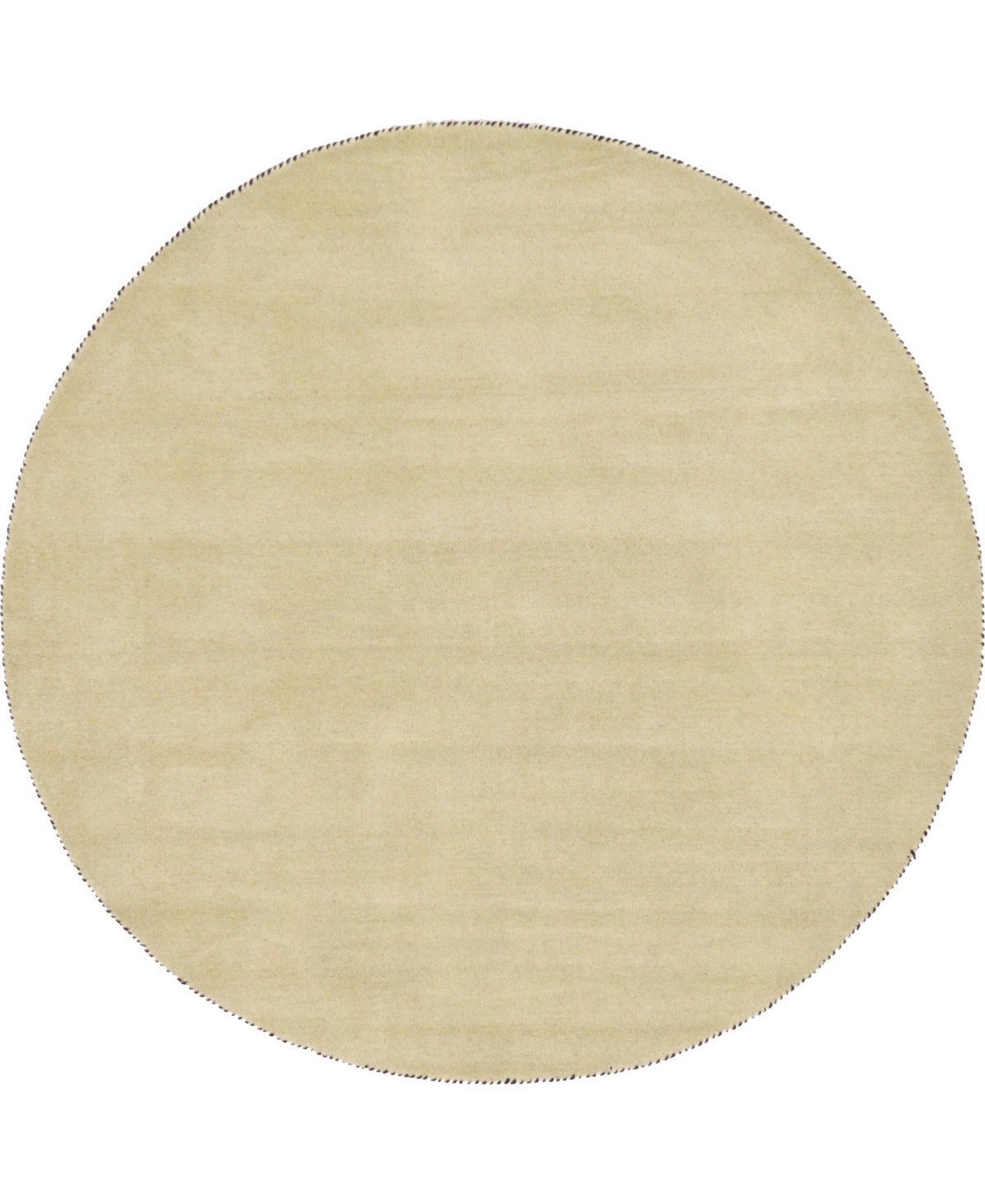 Bayshore Home Solid Spaces Solid Gava 6'7in x 6'7in Round Area Rug - Beige