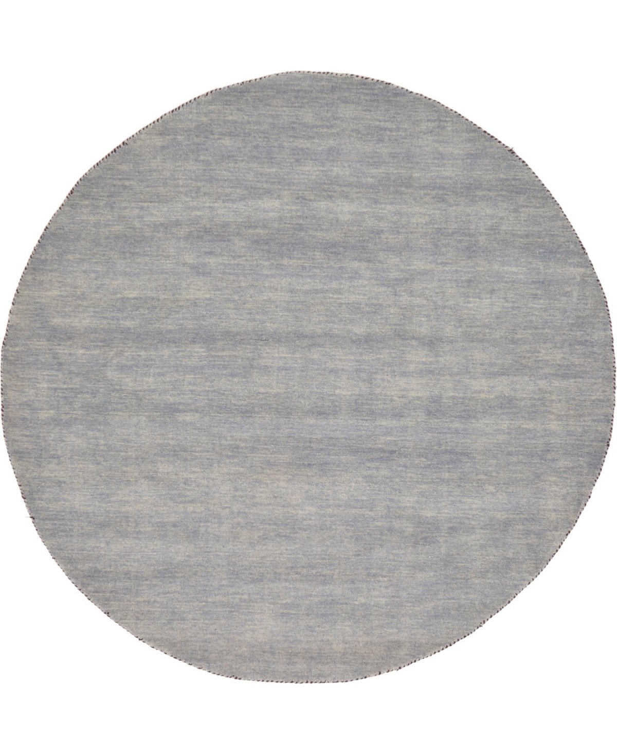 Bayshore Home Solid Spaces Solid Gava 6'7in x 6'7in Round Area Rug - Gray