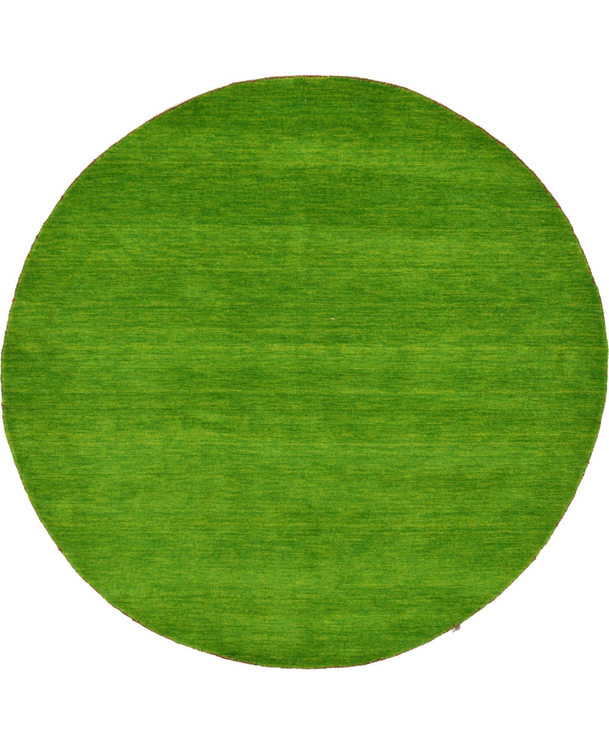 Bayshore Home Solid Spaces Solid Gava 6'7in x 6'7in Round Area Rug - Green