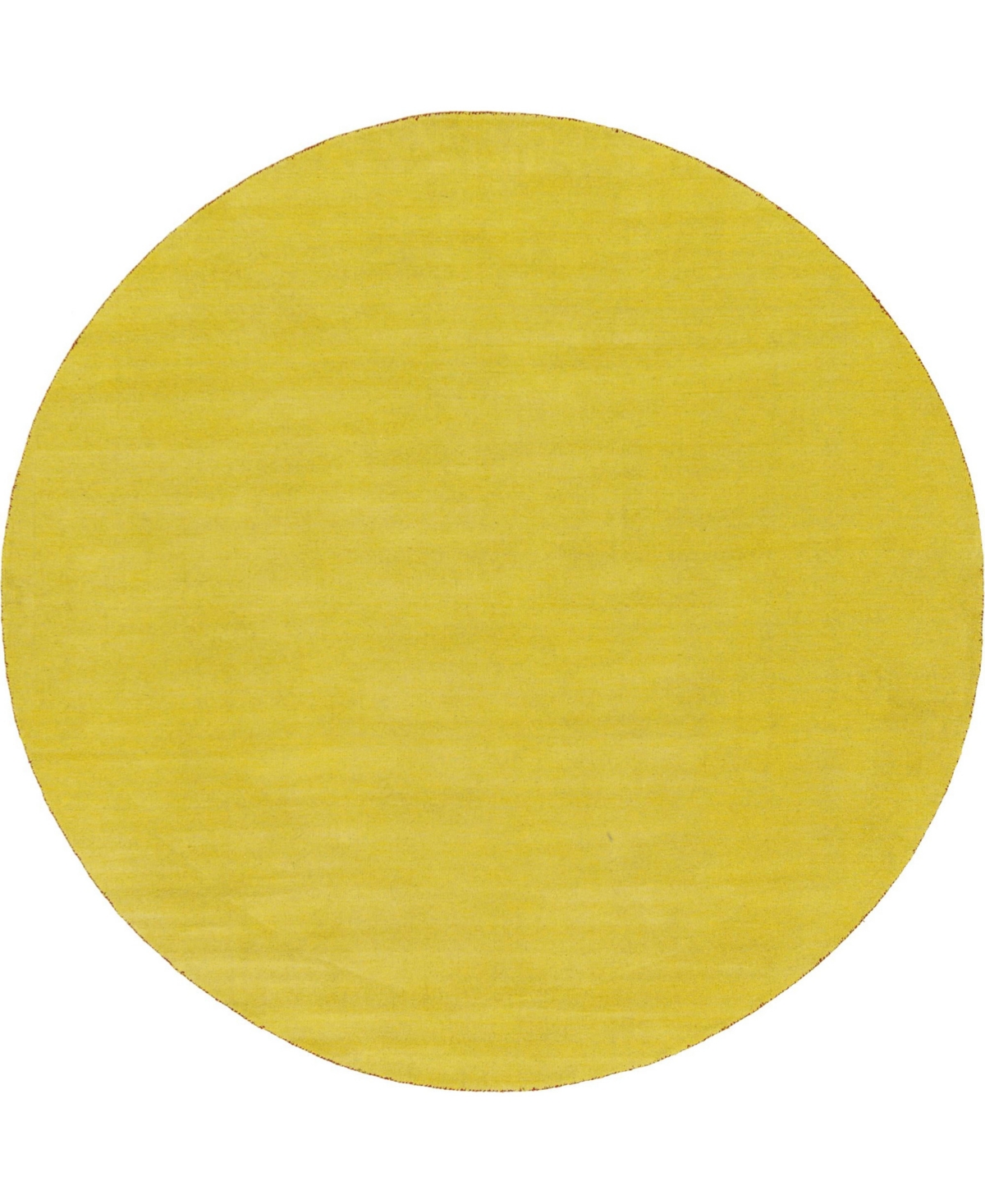 Bayshore Home Solid Spaces Solid Gava 6'7in x 6'7in Round Area Rug - Yellow