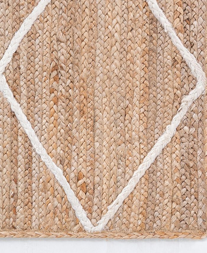Bayshore Home Braided Jute Trellis 5' x 8' Area Rug Macy's