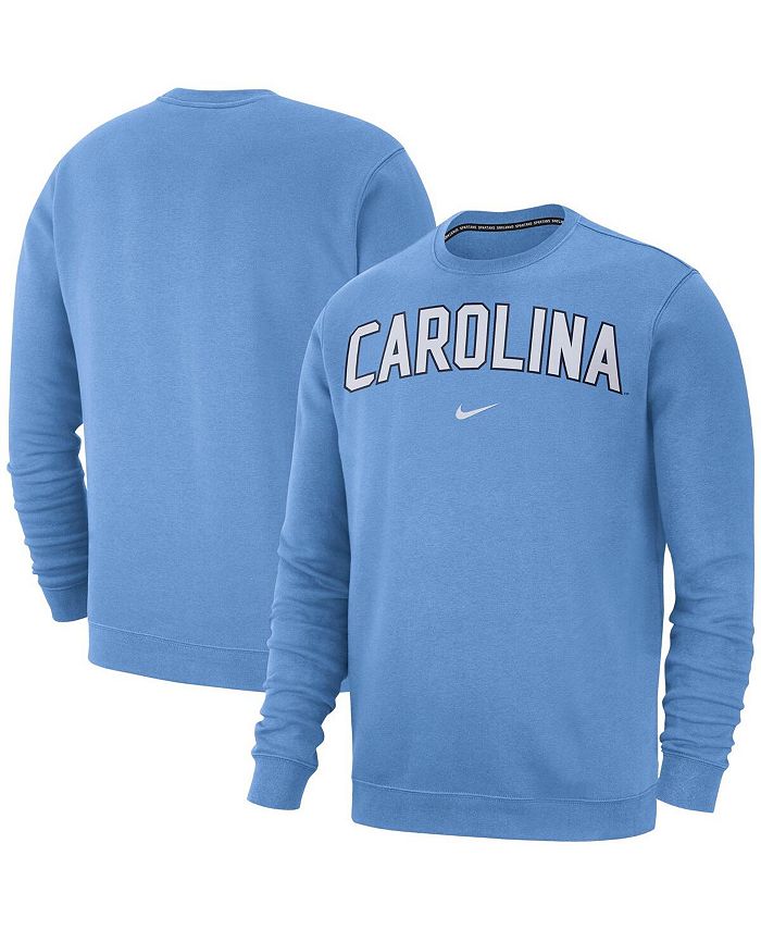 Nike Men's Carolina Blue North Carolina Tar Heels Club Fleece Pullover ...